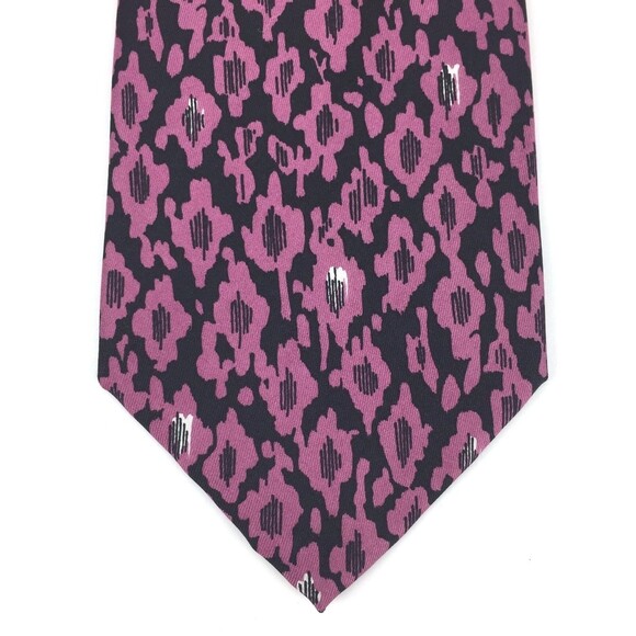 Serica Other - Men's Serica Pink & Black Tie 100% Pure Italian Silk Wide Short Dress Necktie